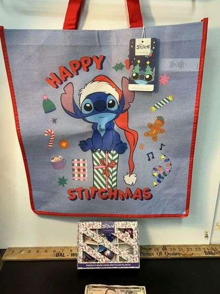 Stitch Tote Bag and 6 Mini Ornaments-same as lot 10 (lot b)