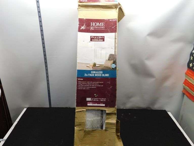 Cordless 2in Faux Wood Blinds 27in x 64in