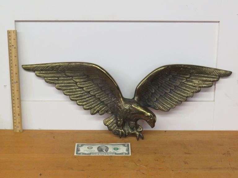 Vintage Brass Eagle Wall Hanger as shown