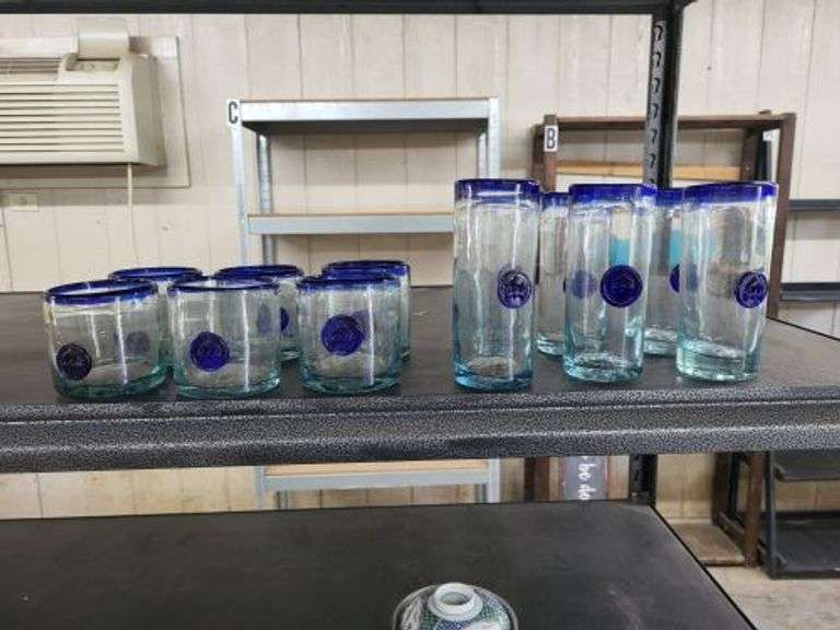 Blown Glass Drinkware. ~ cash only ~. (4B)