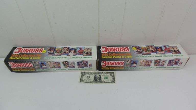 Lot of TWO 1991 DonRuss Baseball Card & Puzzle Sets! (7B)