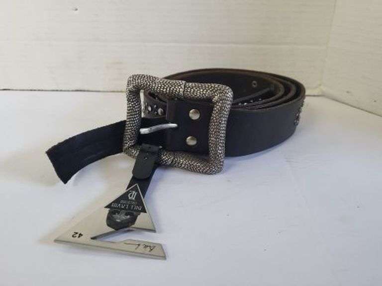 BILL LAVIN Size 42 Leather Belt. ~ cash only~. (5A)
