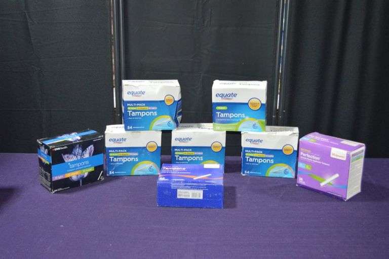 8 BOXES OF TAMPONS