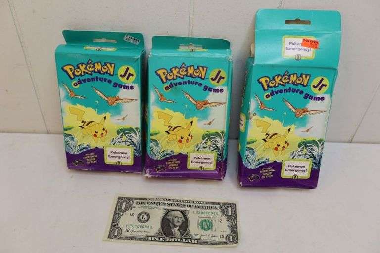 NEW Lot of THREE Vintage Pokemon Jr. "Pokemon Emergency" Adventure Games Sets! (11C)