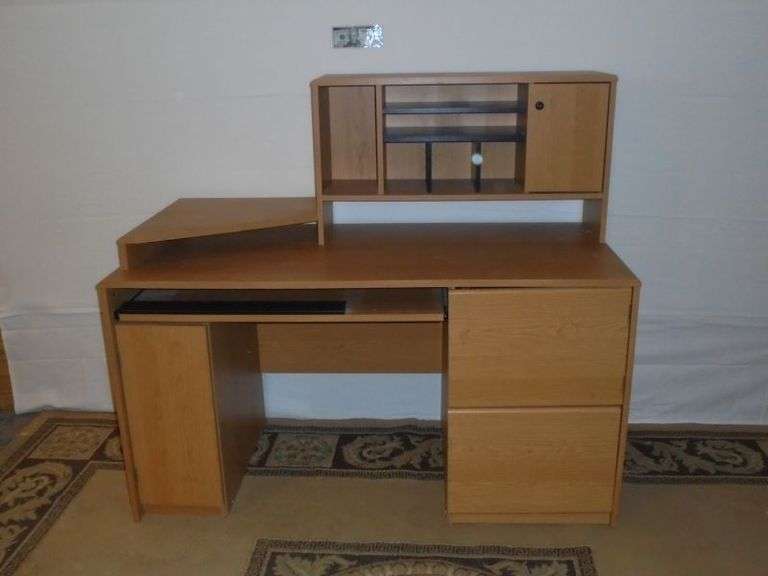 2pc Computer Desk.  Good shape.  53.5 x 24 x 47 tall.