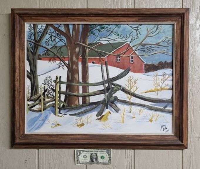 Wintry Painting. ~ cash only ~. ( room 8)