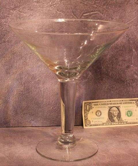 Giant 10" Tall Decorative Martini Glass.  W2