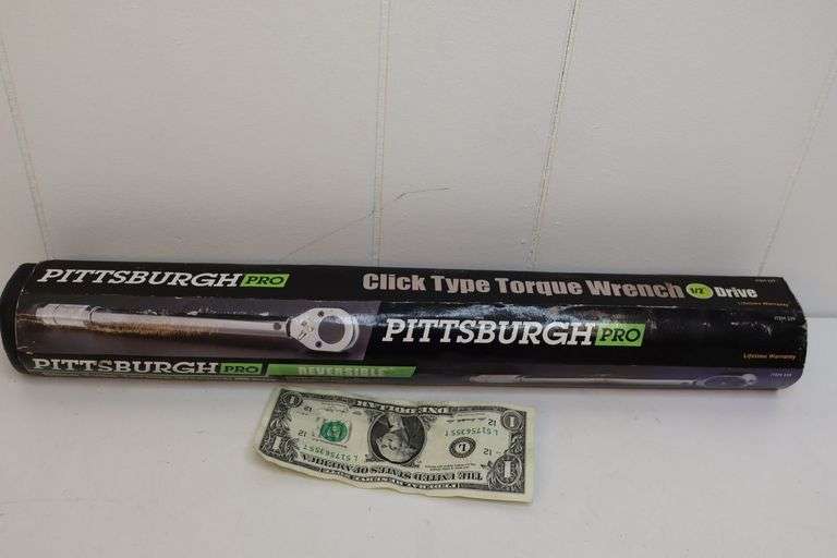 Pittsburgh Pro Reversible 1/2" Drive Torque Wrench! (3B)