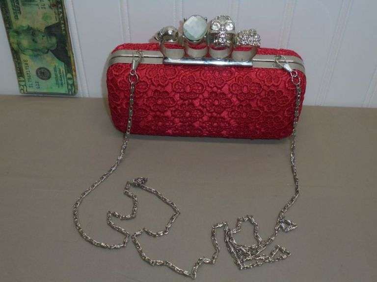 BlingBling Red Lace Purse Texas Online Auction House