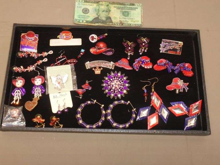 Jewelry including Earrings and Pins. Jewelry Display not included