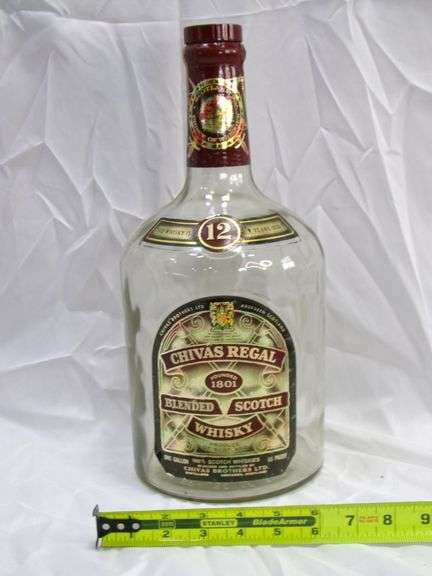 Empty 1 Gallon Bottle of Chivas Regal 12 year old Blended Scotch Whiskey $