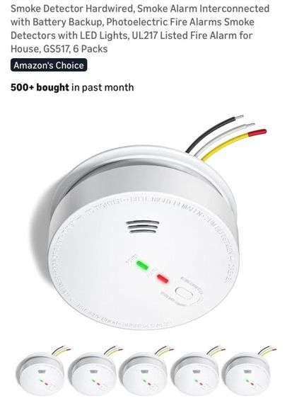 NEW 6-PACK of Siterlink Photoelectric LED Fire/Smoke Detectors! (2C)