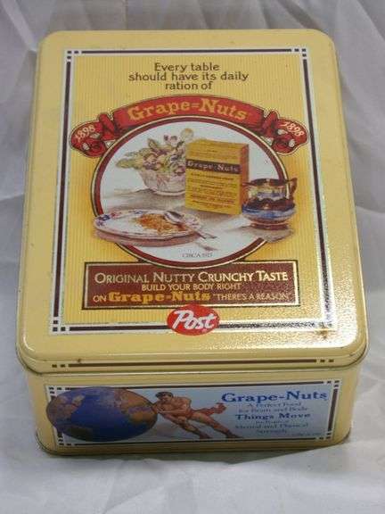 Vintage Grape-Nuts tin can in great shape