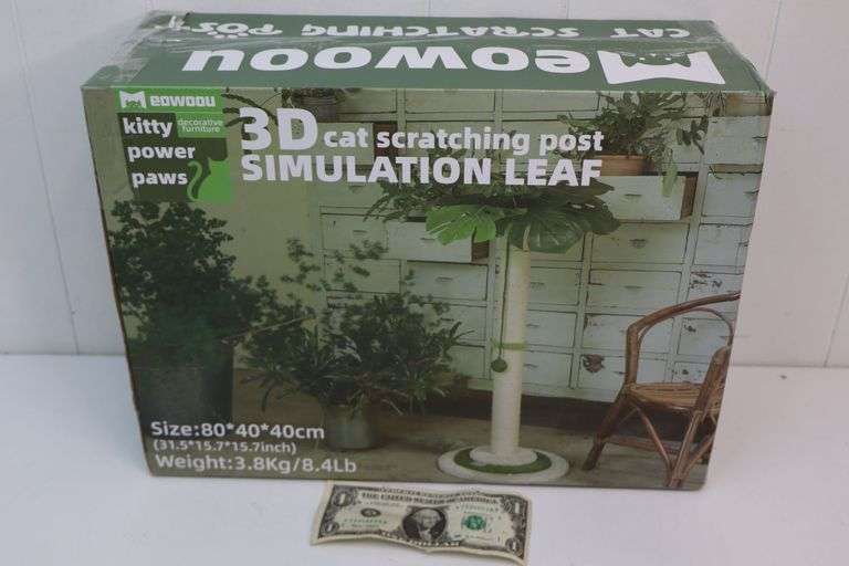 Kitty Power Paws 3D Simulation Leaf Cat Scratching Post! (T1)