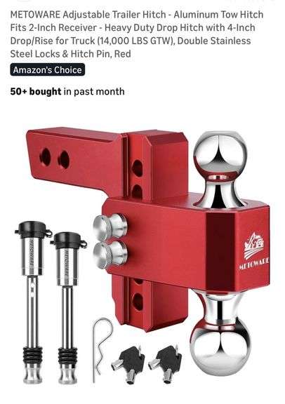 NEW Metoware Heavy Duty Adjustable Trailer Hitch Kit! (ES1C) - Texas ...