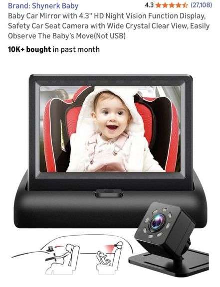 NEW Smart Video Baby Car Monitor Kit! (2C)