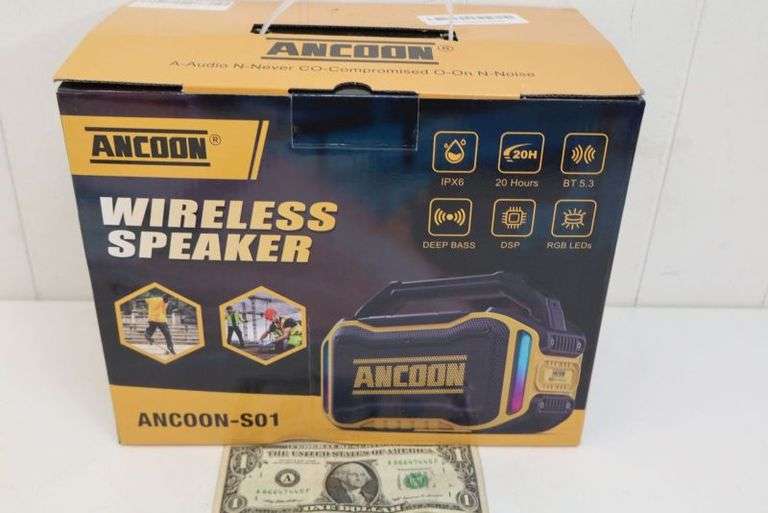 NEW Large Rugged Bluetooth LED Wireless Speaker! Blue. Nice! (2C)