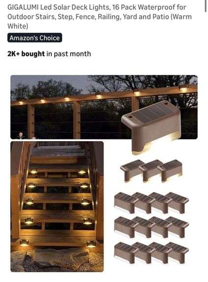 NEW 16-Pack of Solar Step Lights! (2C)