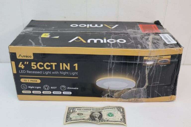 Amico 4" LED Recessed Light w/Nightlight 12-PACK! (T1)