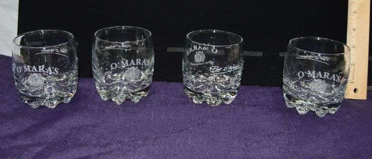 SET OF 4 O'MARA'S IRISH COUNTRY CREAM ROCK GLASSES