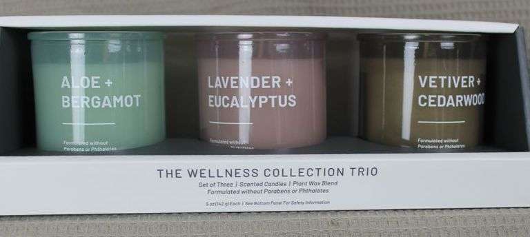 CASH ONLY New Wellness Collection Trio of Candles (LWL1)