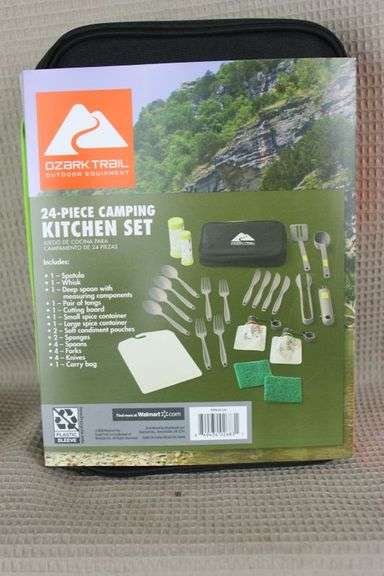 CASH ONLY New Ozark Trail Outdoor Equipment - 24 Piece Camping Kitchen Set (LWR1)