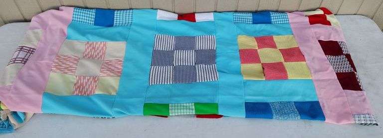 Vintage unfinished patchwork quilt