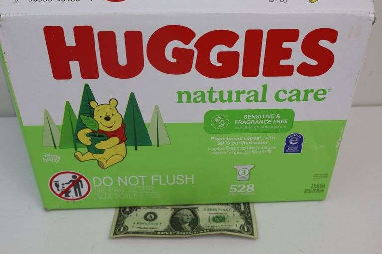 NEW Case of Huggies Natural Care Wipes! 528ct (3 Refills) (2B)