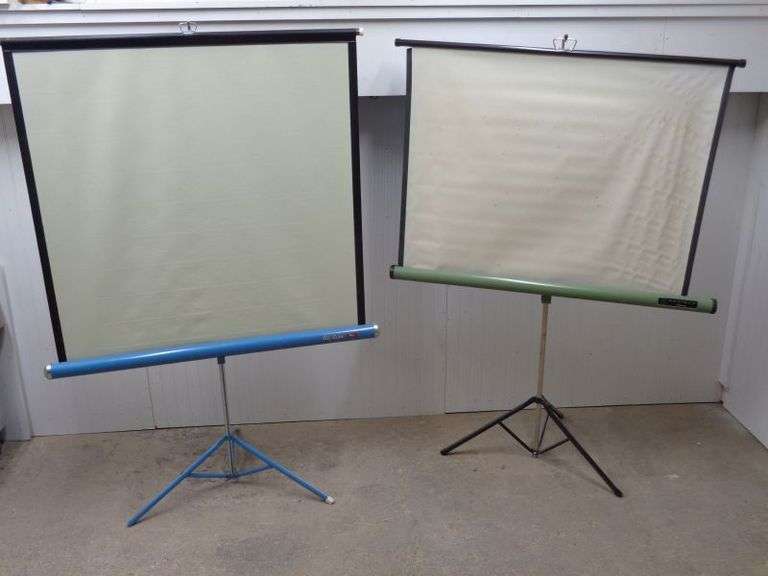 2 vintage projection screens.