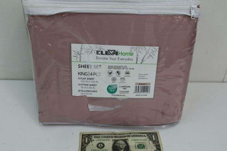 NEW 4-Piece King Size Deep Pocket Sheet Set! (2B)