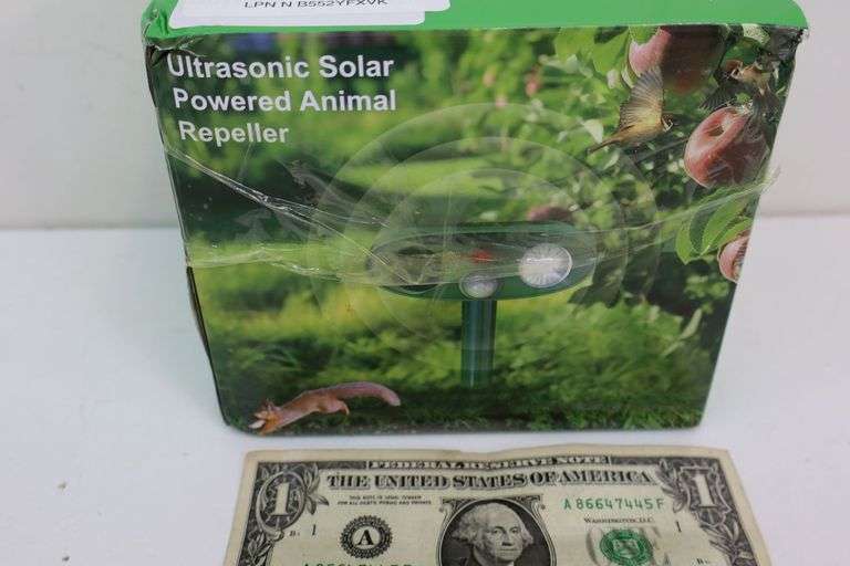 NEW Ultrasonic Solar Powered Animal Repeller! (1B)