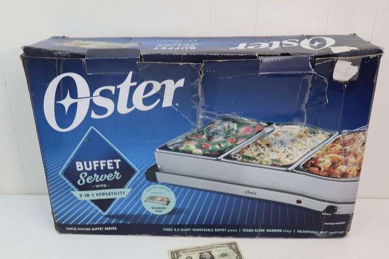 Oster Buffet 2-in-1 Server/Warming Tray Set! Very gently used. (1A)