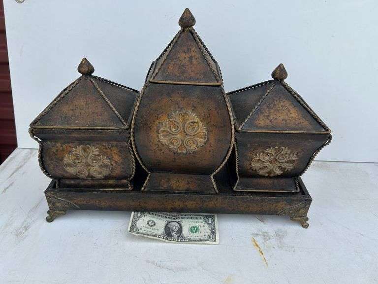 Tin Canister Decorative Lot