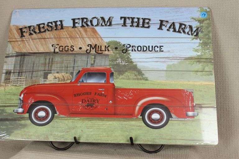 CASH ONLY New 23.5 x 16 "Fresh From the Farm" Wooden Sign - Very Cute  (L3=3)