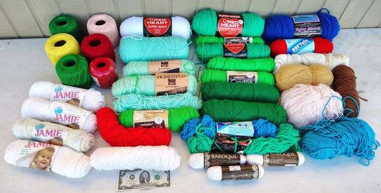 Large lot of assorted yarn