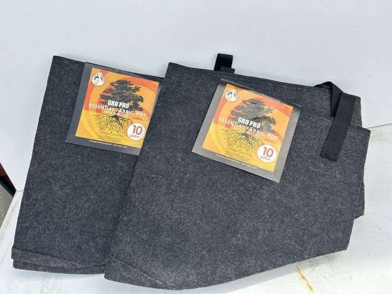 Two 10 Gallon Fabric Grow Pots