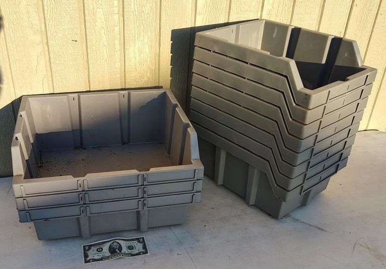 12 total tool organizing bins - 3 large and 8 medium