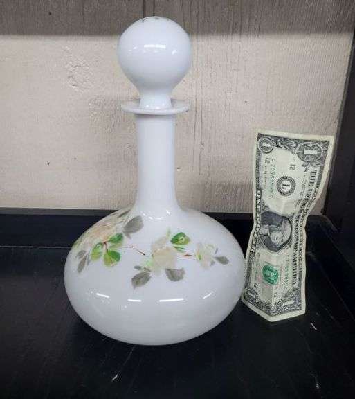 Vintage Milkglass Decanter. ~cash only ~. (1A)