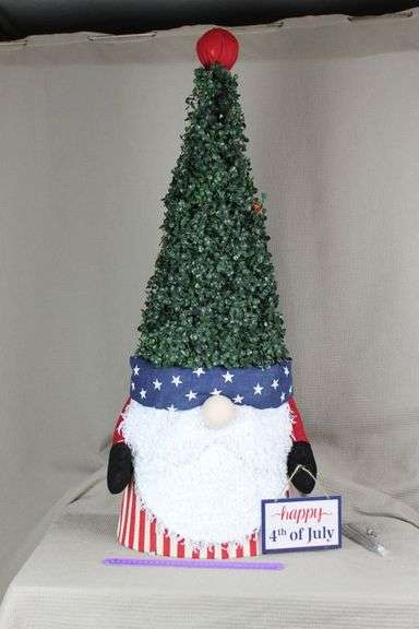 CASH ONLY New Prelit 40 Inch Gnome Topiary - Indoor and Outdoor Use - So Cute!! (L2-1)