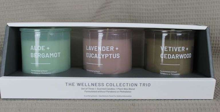 CASH ONLY New Wellness Collection Trio of Candles (LWL1)
