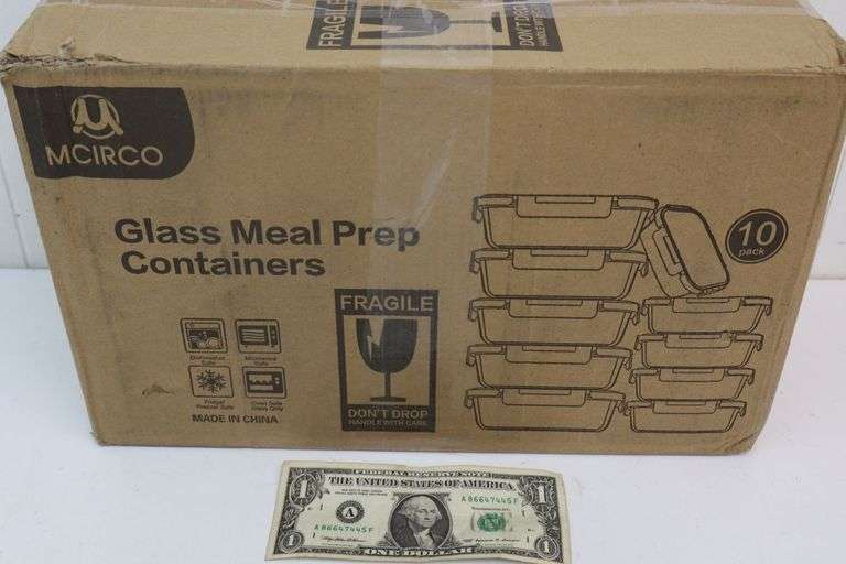 NEW Glass Meal Prep Container 10-Pack! (1A)