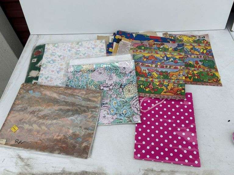 Vintage Wraping Paper Scrap Booking Paper-some new some cut from