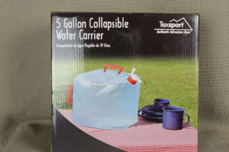 CASH ONLY New 5 Gallon Collapsible Water Carrier - Great For Camping - Removable, easy pour, leakproff - Folds Flat for Easy Storage (LWL1)