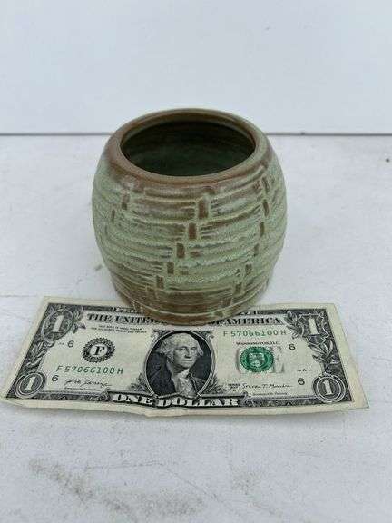 Frankhoma Green and Tan Pottery