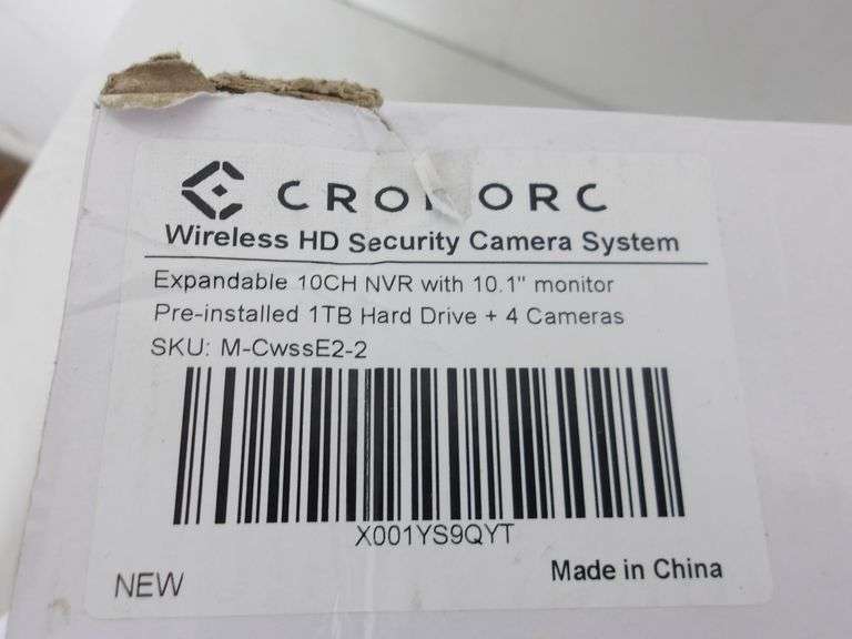 $ NEW Cromorc Wireless High Definition All-in-One *4-Camera* Security System w/1TB DVR & 10.1" Viewing Monitor! AI Detection! NICE! (13B)