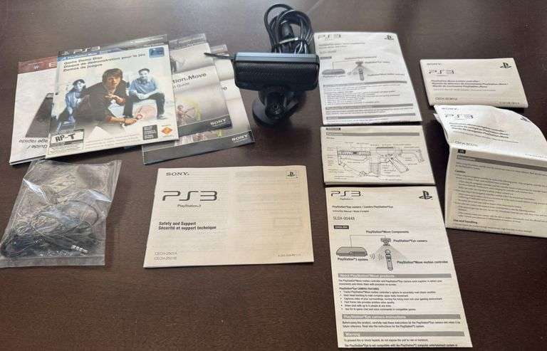 PlayStation 3 Console w/Game, Move Camera & Accessories! (10C)