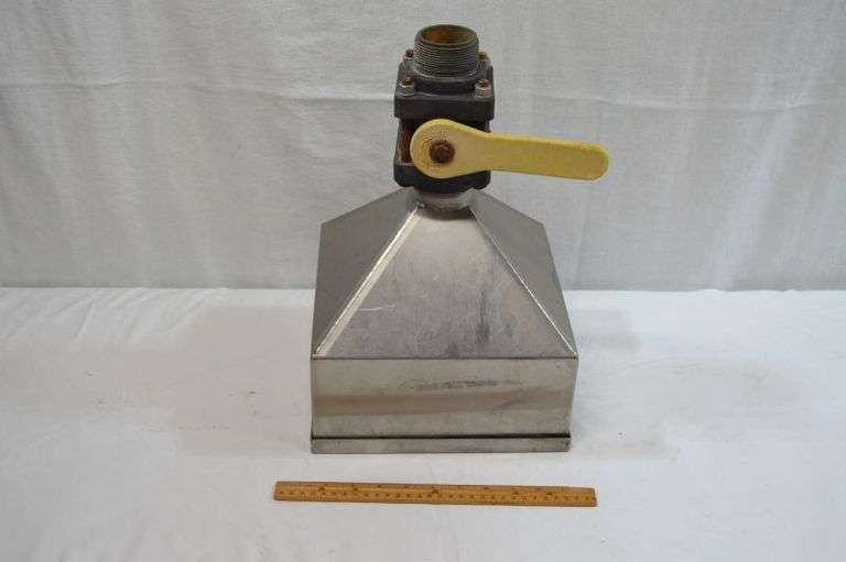 STAINLESS STEEL HOPPER WITH VALVE