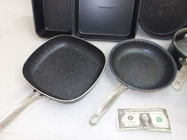 $ NICE Set of GraniteStone Pots & Pans! Excellent condition! (8C)
