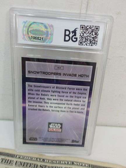 Graded 2022 Topps Star Wars Galaxy Snowtroopers Trading Card! (DC)