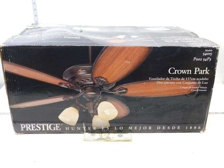 Crown Park- Prestige Hunter Ceiling Fan - Looks New in Box